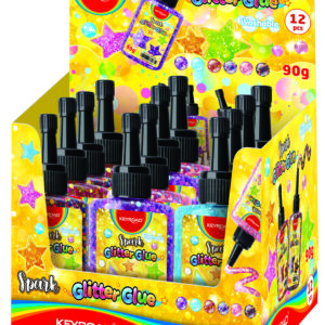 Skysti klijai Keyroad 90ml, su blizgučiais, įvairių spalvų - Image 2