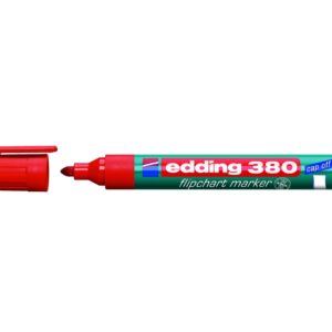 Žymeklis popieriui Edding 380, apvaliu galiuku, 1,5-3mm, raudonos spalvos
