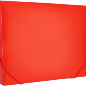 Aplankas dokumentams College A4/3cm, 0.7mm, su gumelėmis, plastikinis, raudonos spalvos