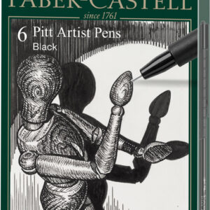 Rašikliai piešimui Faber-Castell Pitt Artist Pen #199, 6vnt (XXS,XS,S,F,M,1.5)