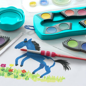 Akvareliniai dažai Faber-Castell Connector Turquoise, 12 spalvų - Image 2