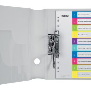 Skiriamieji lapai Leitz WOW Print, A4+, 1-10, plastikiniai, įvairių spalvų - Image 6