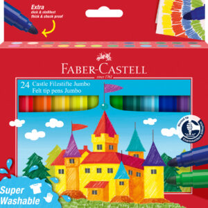 Flomasteriai Faber-Castell Jumbo, 24 spalvų