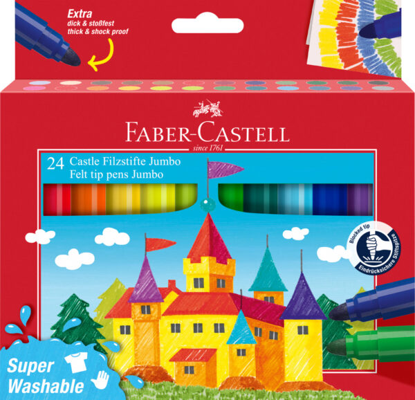154324_Felt-tip pen Jumbo Super Washable, cardboard wallet of 24