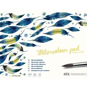 Sąsiuvinis akvarelei College, A3, 210g, 15 lapų,