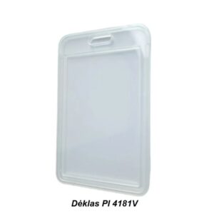 Dėklas vardinei kortelei PI 4181V, 66 x 97 mm, dvipusis, vertikalus, skaidrus