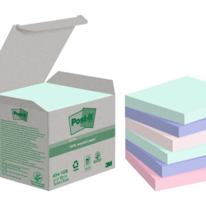 Lipnūs lapeliai 3M Post-it® Recycling Assorted 76mmx76mm 6vnt. po 100 lapelių