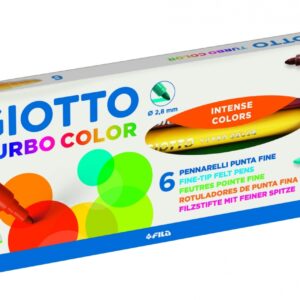 Flomasteriai Fila Giotto Turbo Color, 6 spalvos