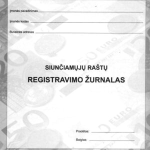 Siunčiamų raštų registravimo žurnalas, A4, 40 lapų