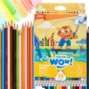 Spalvoti pieštukai DELI ColorWow tribriauniai, 36 spalvų - Image 2