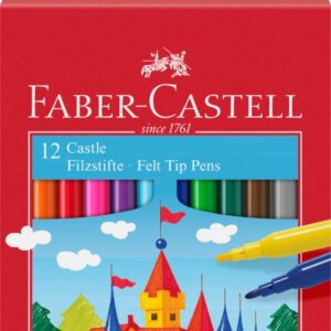 Flomasteriai Faber-Castell Castle Cardboardbox, 12 spalvų