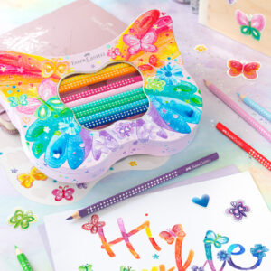 Spalvoti pieštukai tribriauniai Faber-Castell Sparkle Ladybug 20 spalvų - Image 4