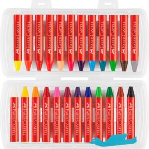Vaškinės kreidelės Faber-Castell Jumbo, tribriaunės, 24 spalvos - Image 3
