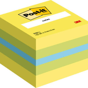 Lipnūs lapeliai Post-it, 51x51mm, 400 lapelių, gelsvos ir žalios spalvos