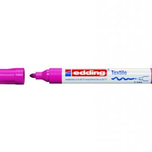 Tekstilės žymeklis Edding 4500, apvaliu galiuku, 2-3mm, rožinės spalvos.