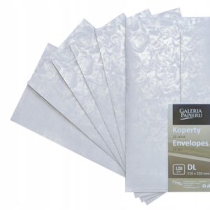 Vokai Galeri Papieru, DL Roses white, 120g/m2, 10 vnt./pak. - Image 2