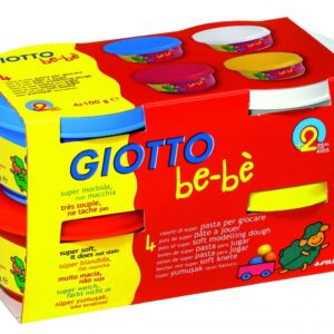 Plastilinas Fila Giotto Bebe 4x100g geltonas, mėlynas, raudonas, baltas