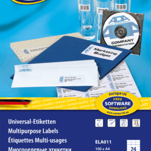 Lipnios etiketės Avery Europe, A4, 70x37mm, 24 etiketės lape, be rėmelio, 100 lapų, baltos spalvos - Image 3