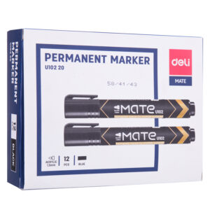 Permanentinis markeris DELI, apvalus, 1.5mm, juodos spalvos - Image 3