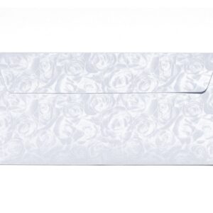 Vokai Galeri Papieru, DL Roses white, 120g/m2, 10 vnt./pak.