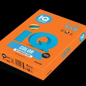 Spalvotas biuro popierius IQ, A4, 80g, OR43, oranžinės spalvos, 500 lapų