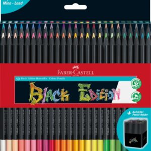 Spalvoti pieštukai Faber-Castell Black Edition, 50 spalvų - Image 2