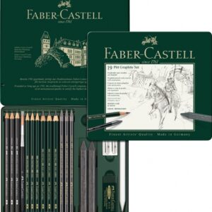 Rinkinys Faber-Castell PITT Graphite, skirtas eskizavimui, 19vnt