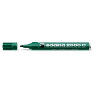 Permanentinis žymeklis Edding 2000C, apvaliu galiuku, 1,5-3mm, žalios spalvos