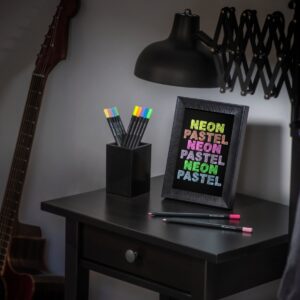 Spalvoti pieštukai Faber-Castell Black Edition, 12 neoninių ir pastelinių spalvų - Image 4