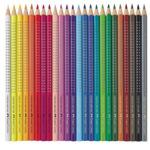 Spalvoti akvareliniai pieštukai Faber-Castell GRIP 2001, tribriauniai, 24 spalvų, metalinėje dežutėje - Image 2
