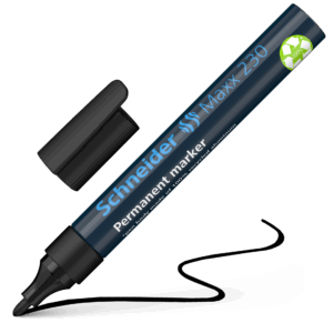 Permanentinis žymeklis Schneider 230, 1-3mm, apvaliu galiuku, juodos spalvos