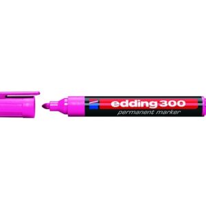 Permanentinis žymeklis Edding 300, apvaliu galiuku, 1,5-3mm, rožinės spalvos