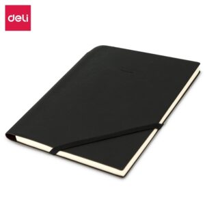 Užrašų knygutė DELI, A5, PU, juodos spalvos - Image 2