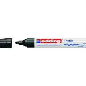 Tekstilės žymeklis Edding 4500, apvaliu galiuku, 2-3mm, juodos spalvos