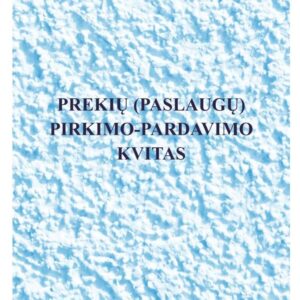 Prekių paslaugų pirkimo-pardavimo kvitas, A6 knygelė, be numeracijos