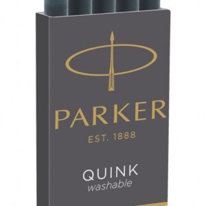 Rašalo kapsulės Parker Quink, ilgos, 5vnt, tamsiai mėlynos spalvos