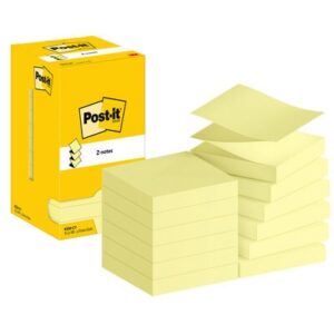 Lipnūs lapeliai Z 3M Post-it, 76x76mm, 12vnt/pak,  geltonos spalvos