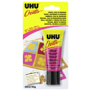 Klijai UHU Creative tekstilės, veltinio ir juostų 38ml - Image 1