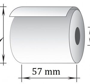 Terminė kasos juosta, 57x43m/12mm (maks. diam 60mm)