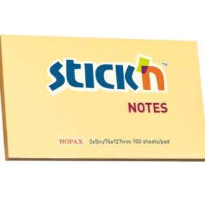 Lipnūs lapeliai Stick´N 21393, 76x127mm, 100 lapelių, oranžinės spalvos