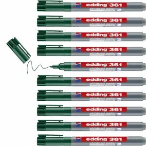 Žymeklis baltai lentai Edding 361, apvaliu galiuku, 1mm, žalios spalvos - Image 4