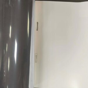 Plastikinis segtuvėlis College, A4, skaidriu viršeliu, su įsegėle, baltos spalvos - Image 2