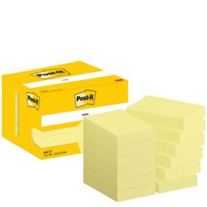 Lipnūs lapeliai 3M Post-it 51x76mm, geltonos spalvos, 12 vnt./pak.