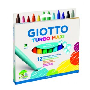 Flomasteriai Fila Giotto Turbo Maxi, vandens pagrindu, 12 spalvų - Image 5