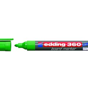 Žymeklis baltai lentai Edding 360, apvaliu galiuku, 1,5-3mm, žalios spalvos