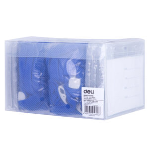 Kortelių laikiklis su raišteliu DELI 95x68mm horizontalus, mėlynos spalvos - Image 4