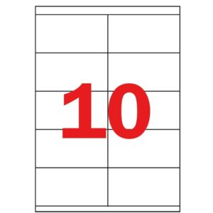 Lipnios etiketės Apli, A4, 105x57mm, 100 lapų, baltos spalvos - Image 2