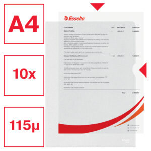 Dėklas dokumentams Esselte, A4,L formos, 115 mikr., matinis, 10vnt - Image 2