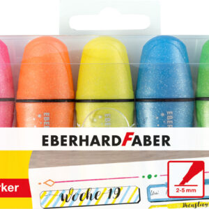 Teksto žymekliai EberhardFaber, mini, blizgūs, neoniniai, 5 spalvų