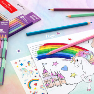 Spalvoti pieštukai Faber-Castell Colour Grip Unicorn 10 +3 pastelinės spalvos - Image 5